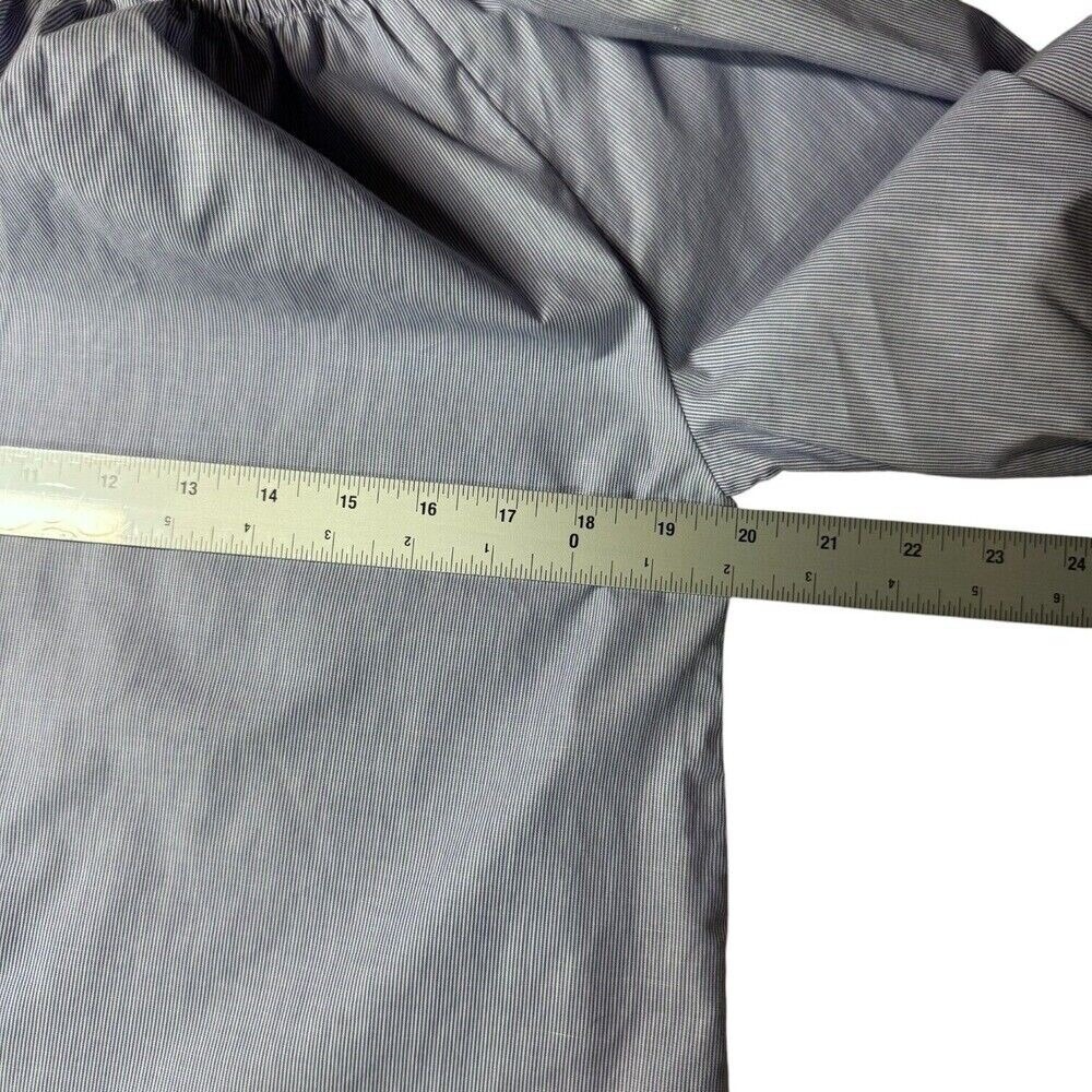 Maeve Womens XS Top Blue White Cotton Chambray Off Shoulder Preppy‎ Spring NWT - Picture 14 of 16